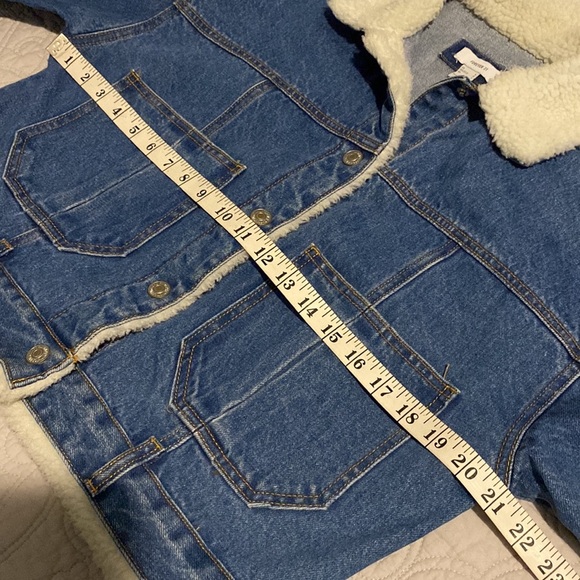 Forever 21 Denim Fur Jacket - Picture 6 of 10